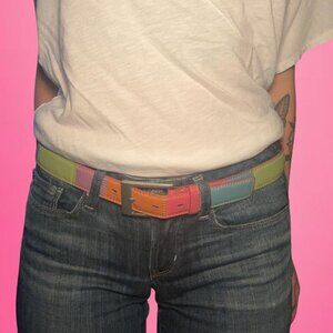 Vintage Y2K Fossil patchwork leather belt